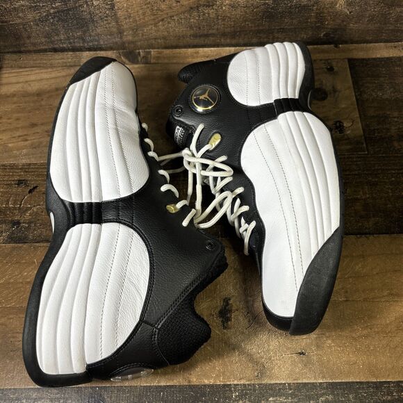 Nike Jordan Jumpman Team 1 White Black Gold CZ9171-101 Basketball Shoes Sz 11 - Picture 8 of 9